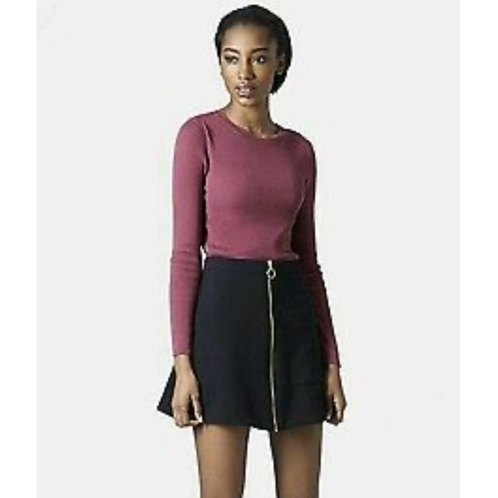 Topshop Black A line Mini Skirt